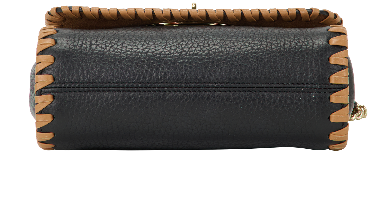 Braided Edge Lily, &pound;350, Handbags, Black/Tan, Leather, Top view